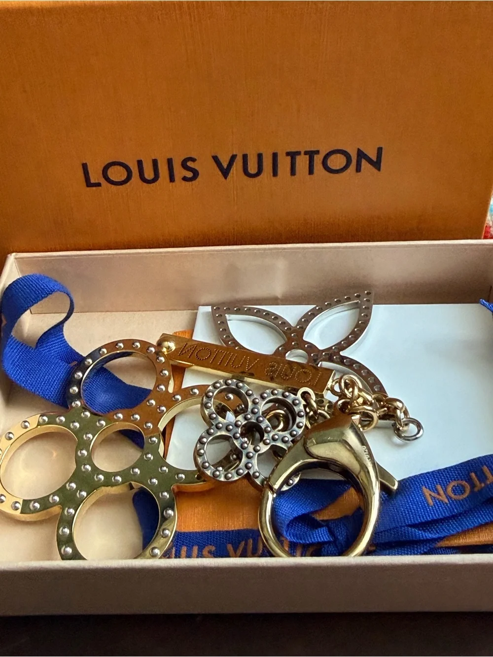 Louis Vuitton Bijoux Insolence M65087 Monogram Bag Charm Keychain w/ Box